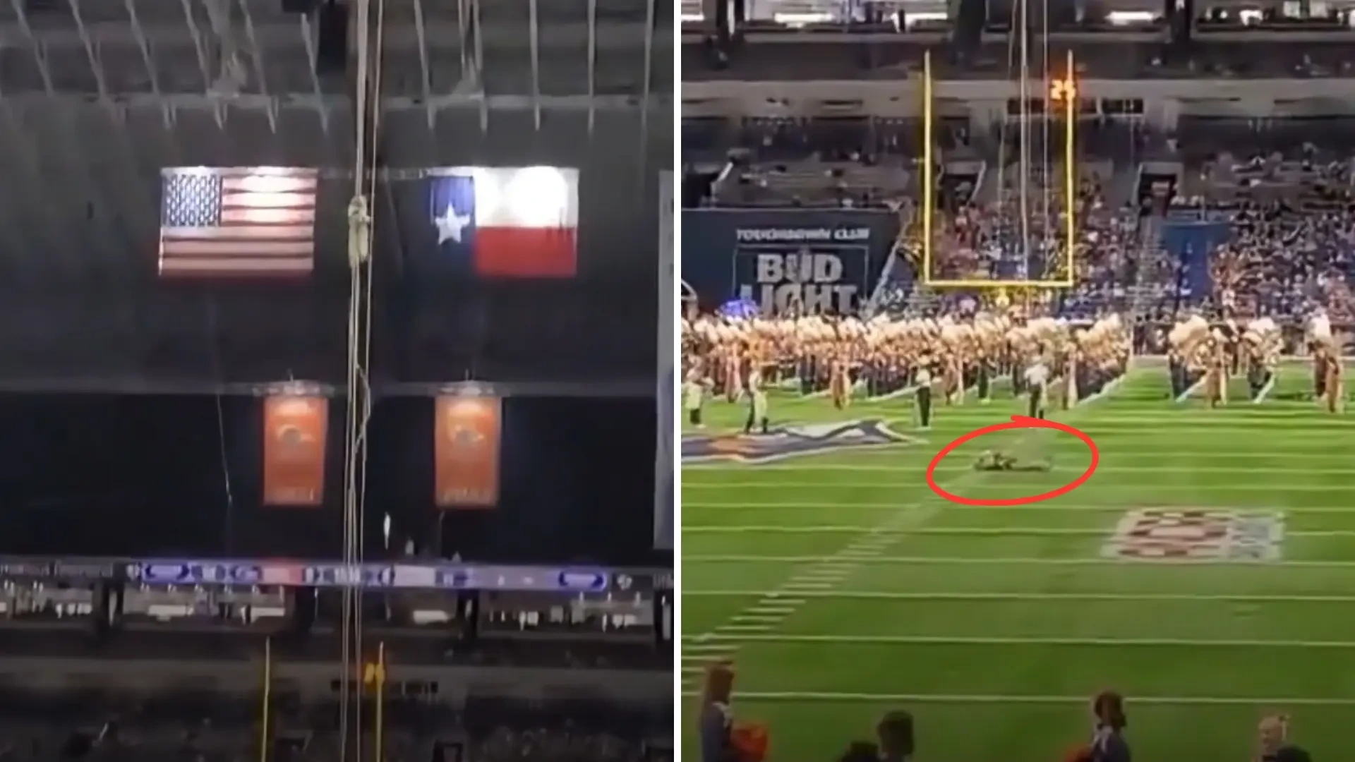 Muere un militar tras caer más de 30 metros mientras hacía rápel en un partido de fútbol americano