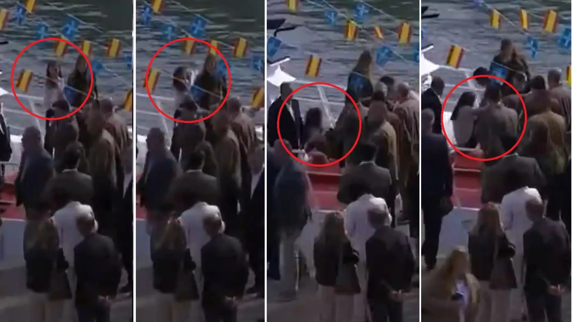 La reina Letizia sufre una aparatosa caída tras resbalarse a bordo de un barco en el puerto asturiano de Llanes
