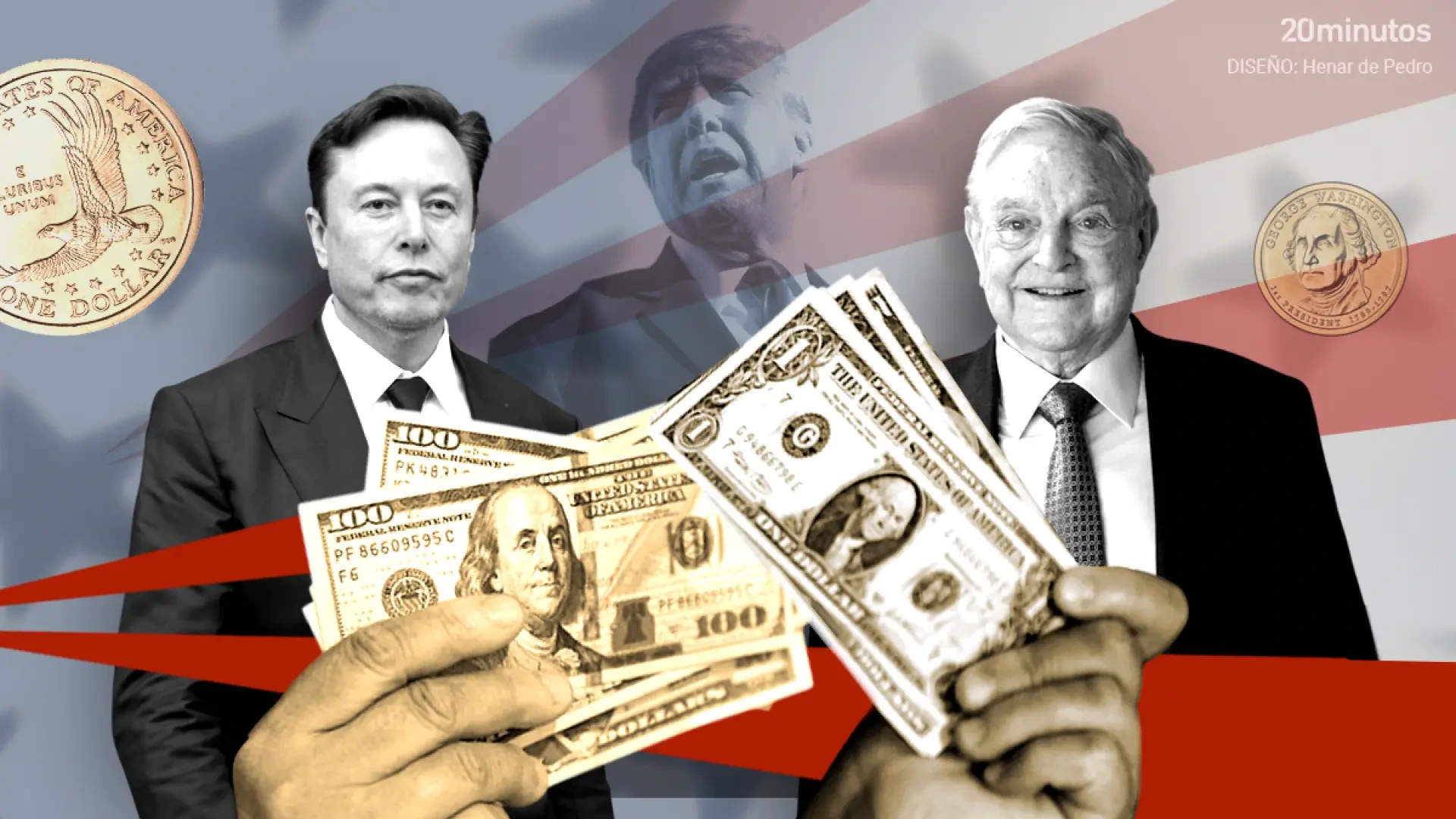 ¿Quién financia las 'midterms'? Musk y Soros, a la cabeza de una larga lista de donantes millonarios