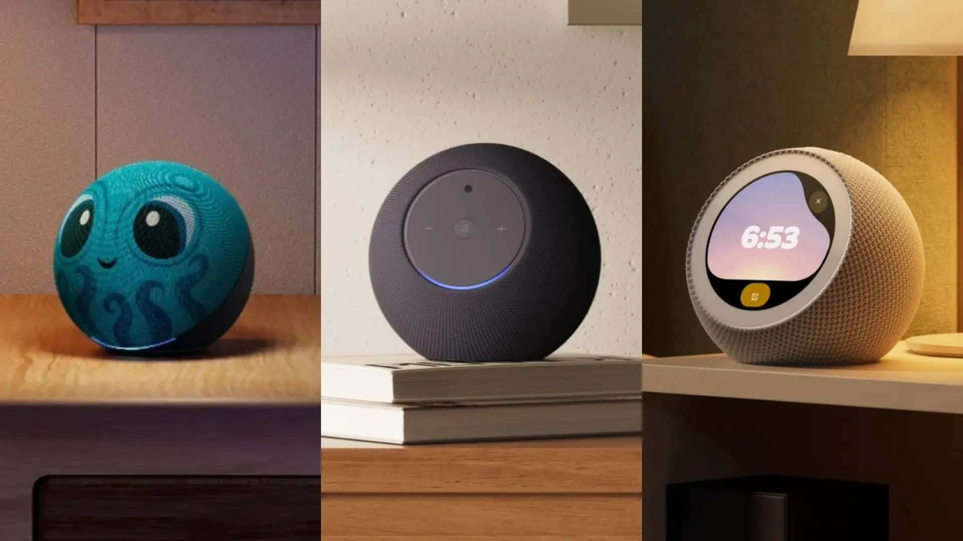 Amazon amplía su gama Echo con un altavoz con cámara y un dispositivo pensado para la mesita de noche