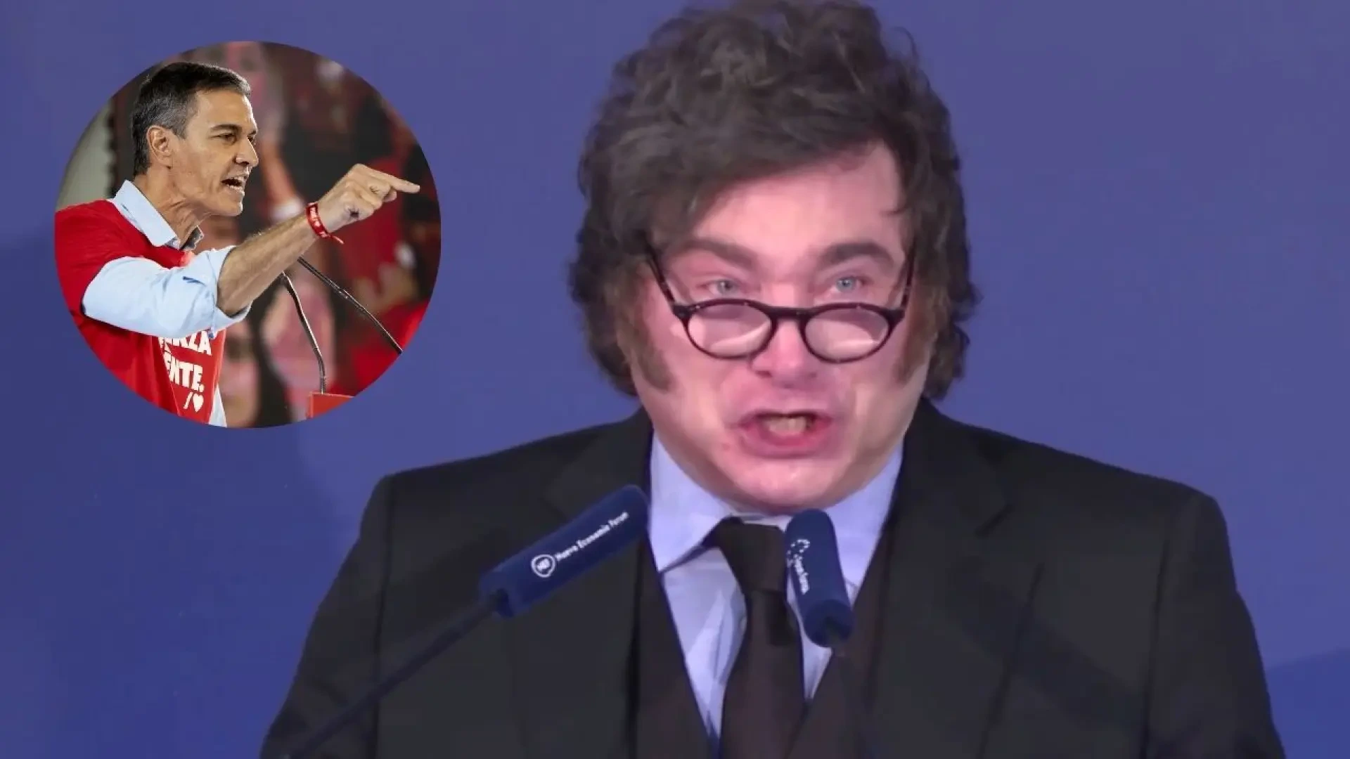 Milei tilda a Pedro Sánchez de "impresentable dictador" en su visita a Madrid