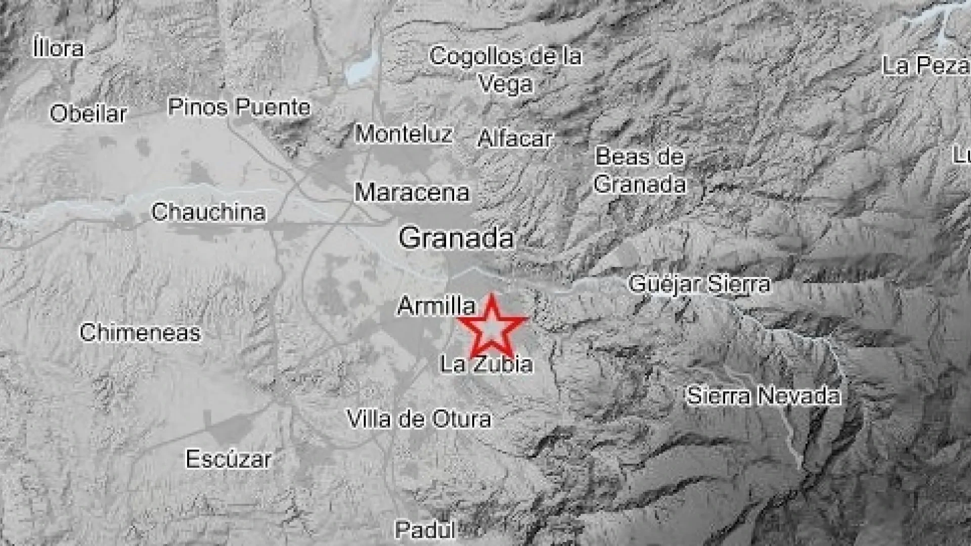 Registrados dos terremotos de magnitud 2,8 y 1,9 en Cájar y Vegas del Genil