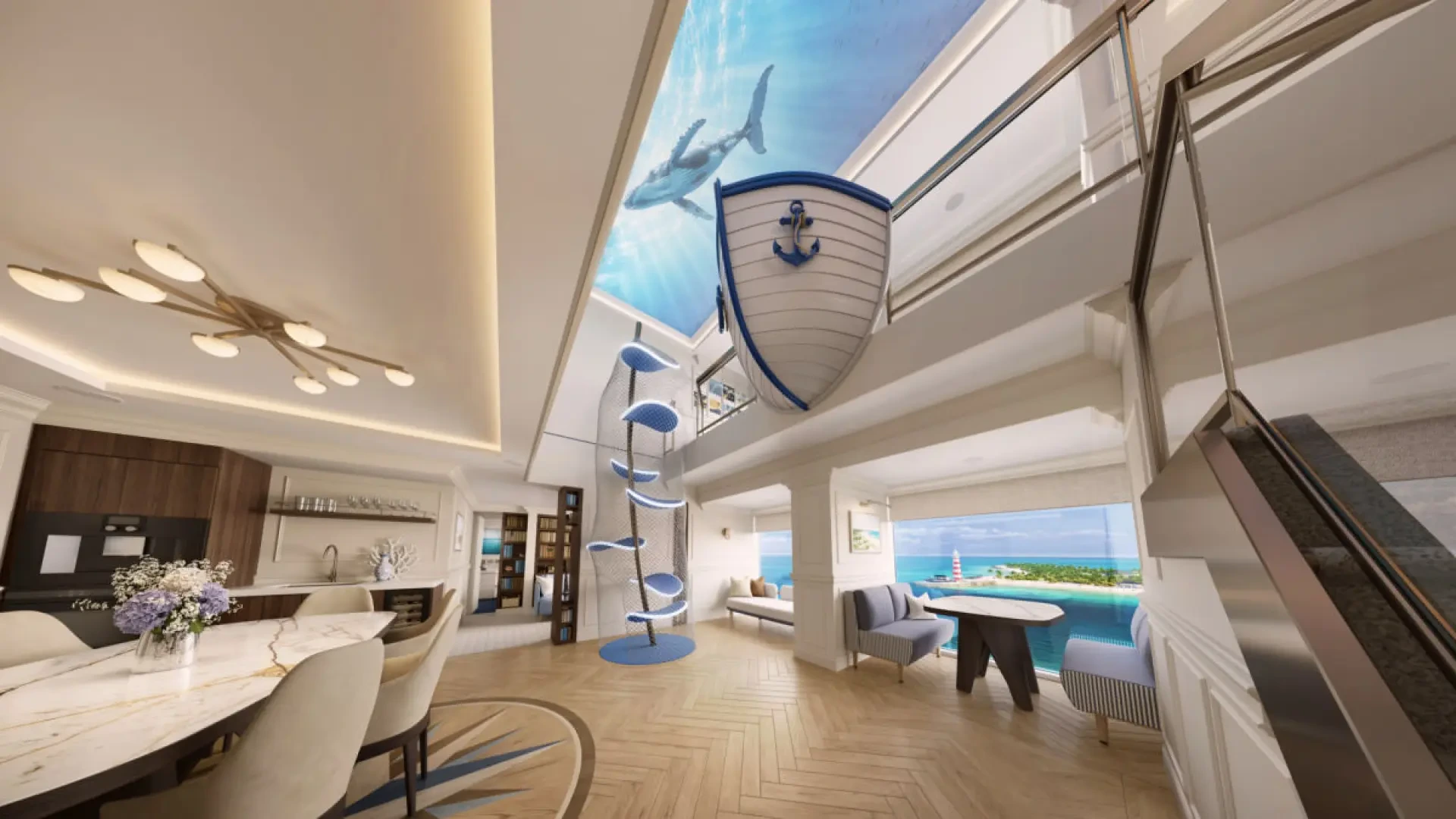 Entramos en la Grand Hamptons Villa, la nueva suite de lujo familiar del MSC World Atlantic