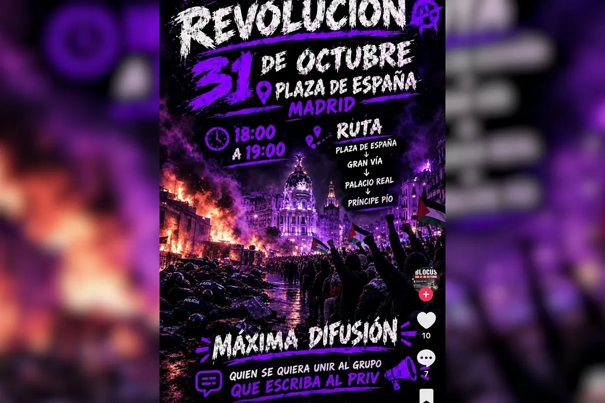 Convocan para Halloween nuevas protestas en Madrid y Barcelona tras los disturbios de la ciudad condal