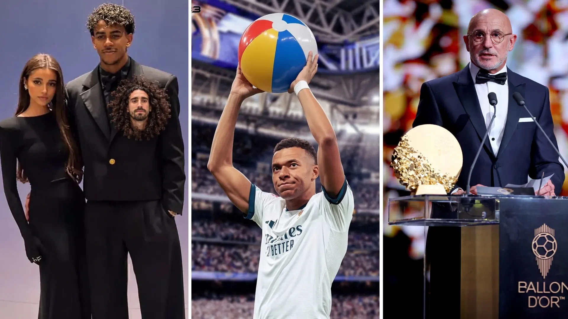 Los mejores memes de la Gala del Balón de Oro 2026: Luis de la Frente, Mbappé y Vinícius con el balón de playa, Lamine y su flor...