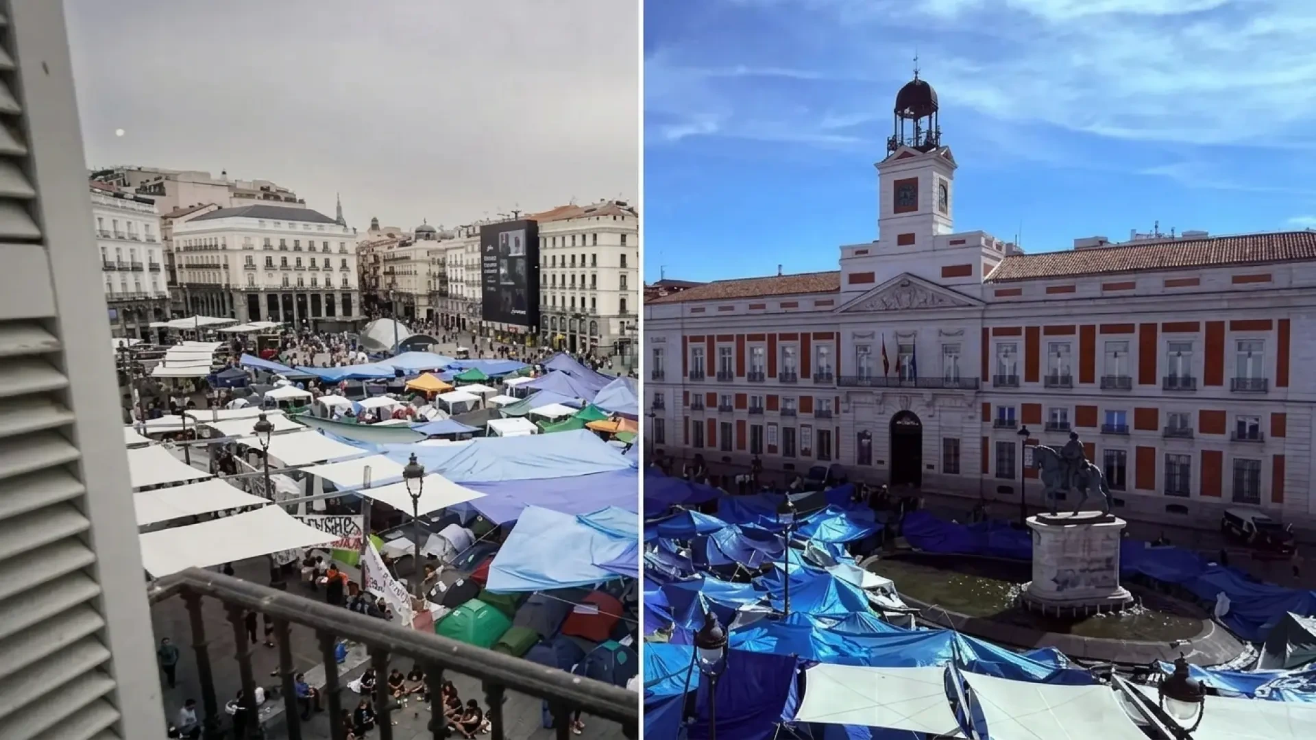 Cómo ha cambiado el aspecto de Sol en apenas 28 días: la imagen del antes y del después en la plaza