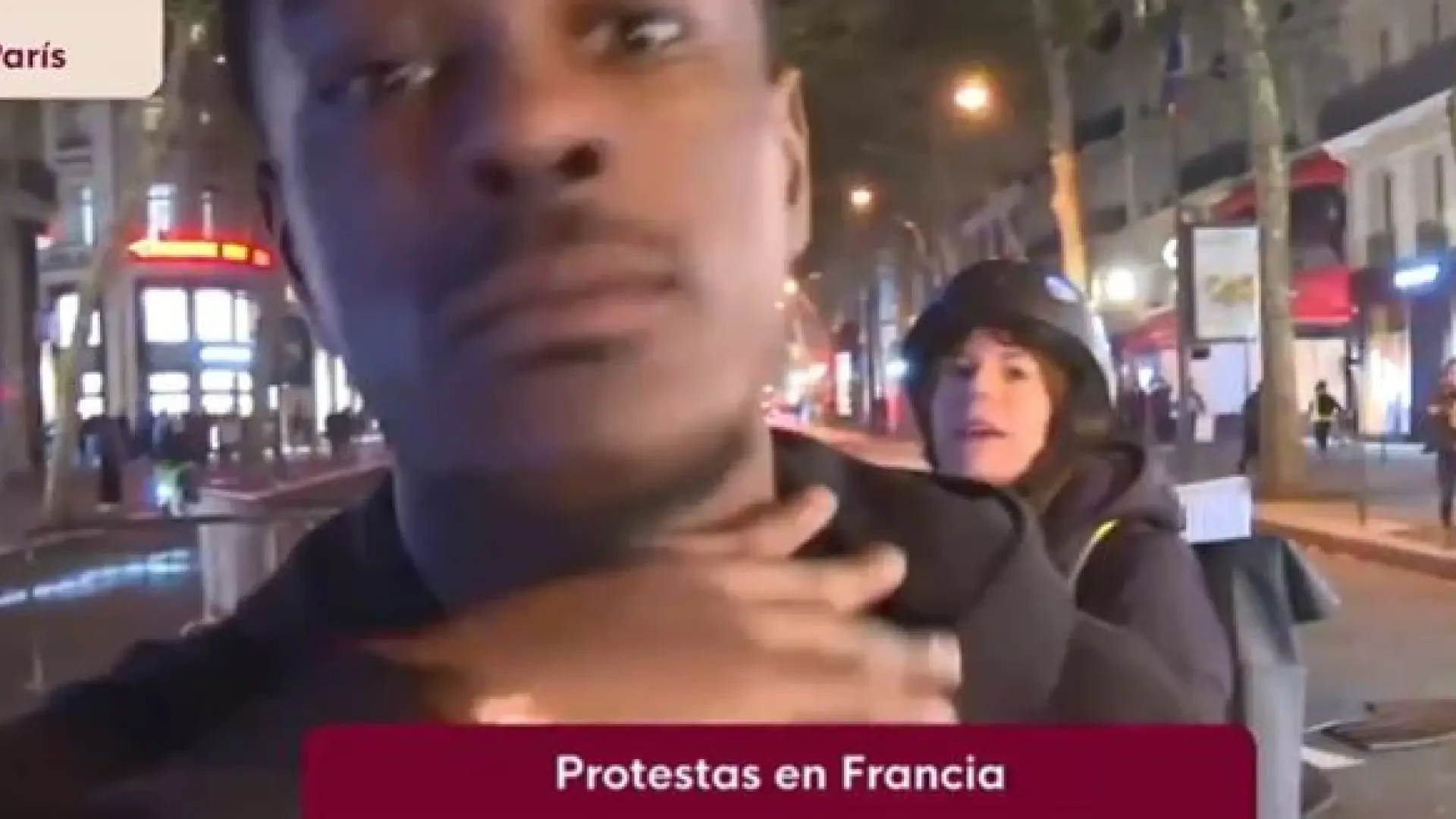 Manifestantes violentos boicotean el directo de Mavi Doñate, la corresponsal de TVE en París: "Es difícil hacer la conexión"