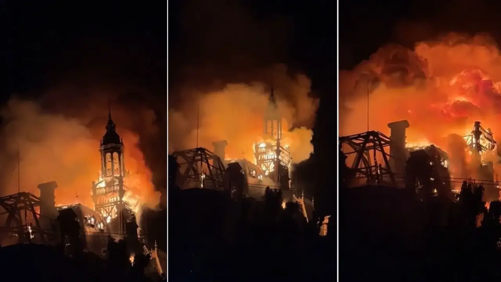 El Ayuntamiento de Limoges arde por completo durante las protestas en Francia
