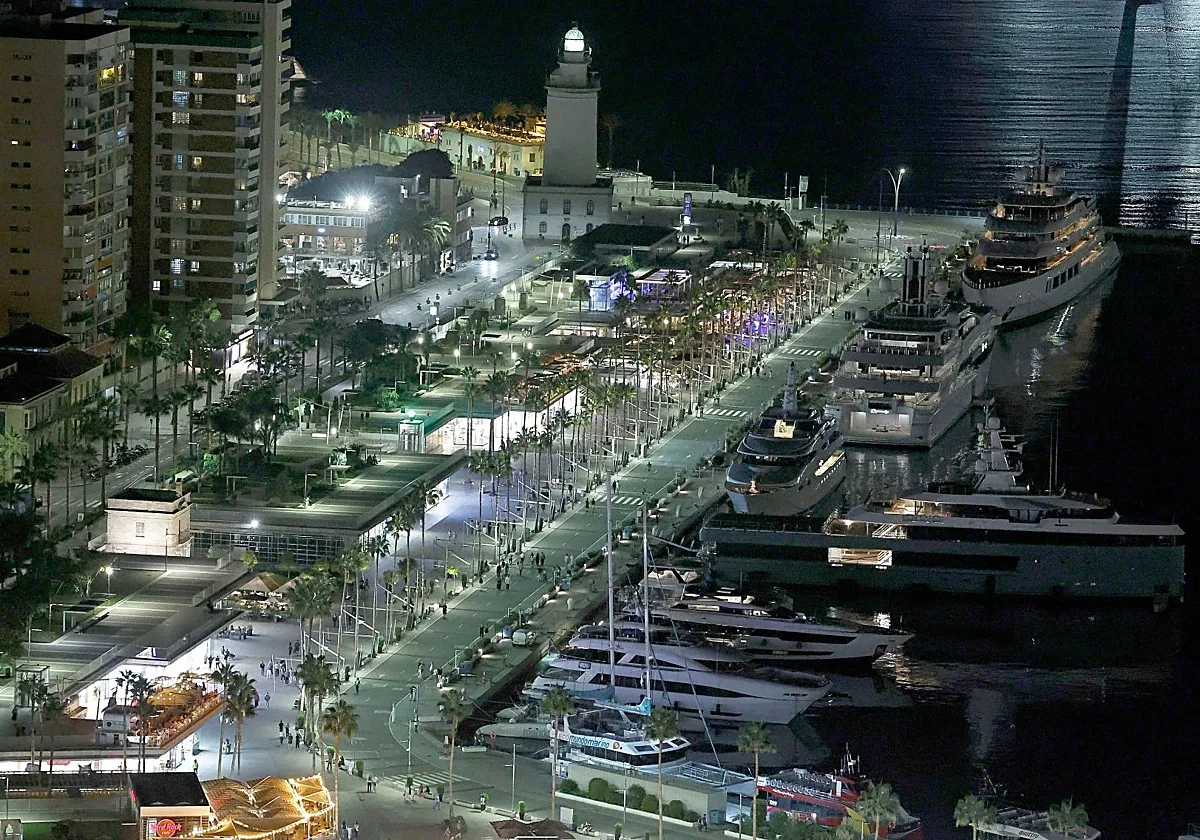 Estos son los megayates que se pueden ver este fin de semana en el puerto de Málaga