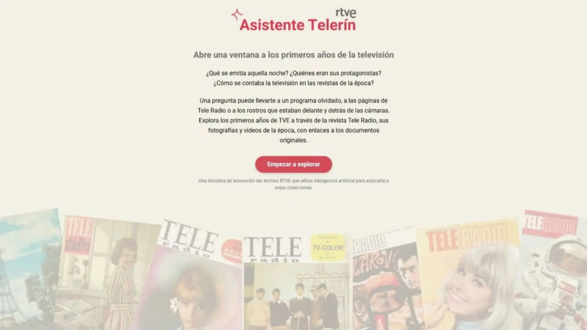 ¿Qué emitía TVE en los años sesenta? Así funciona Telerín, su nueva herramienta gratuita para consultar el archivo