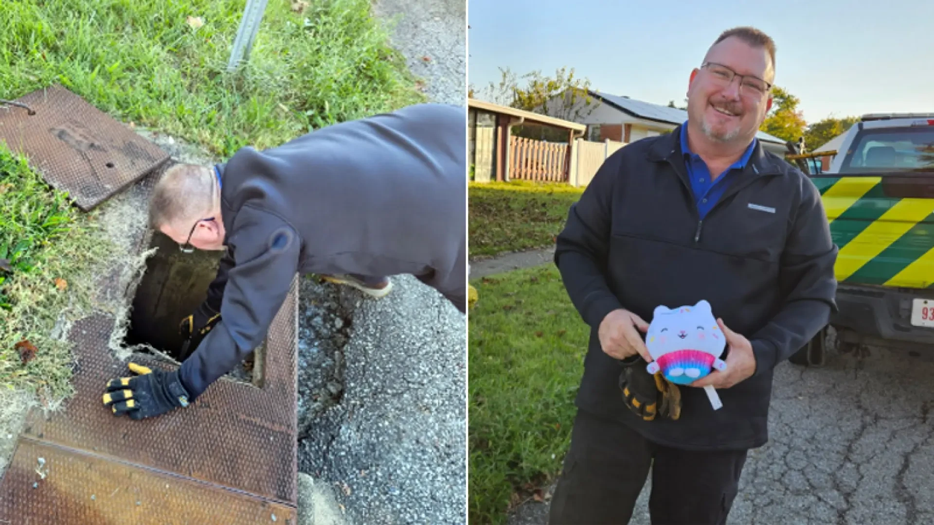 Un rescate muy tierno: recuperan un peluche de una alcantarilla y hacen feliz a su dueño