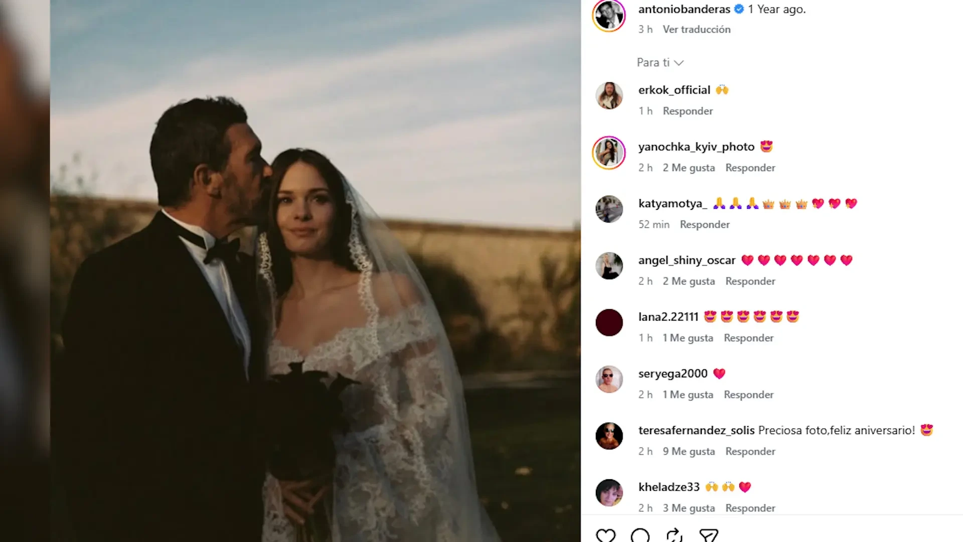 Antonio Banderas publica una foto inédita junto a su hija Stella del Carmen en su primer aniversario de boda