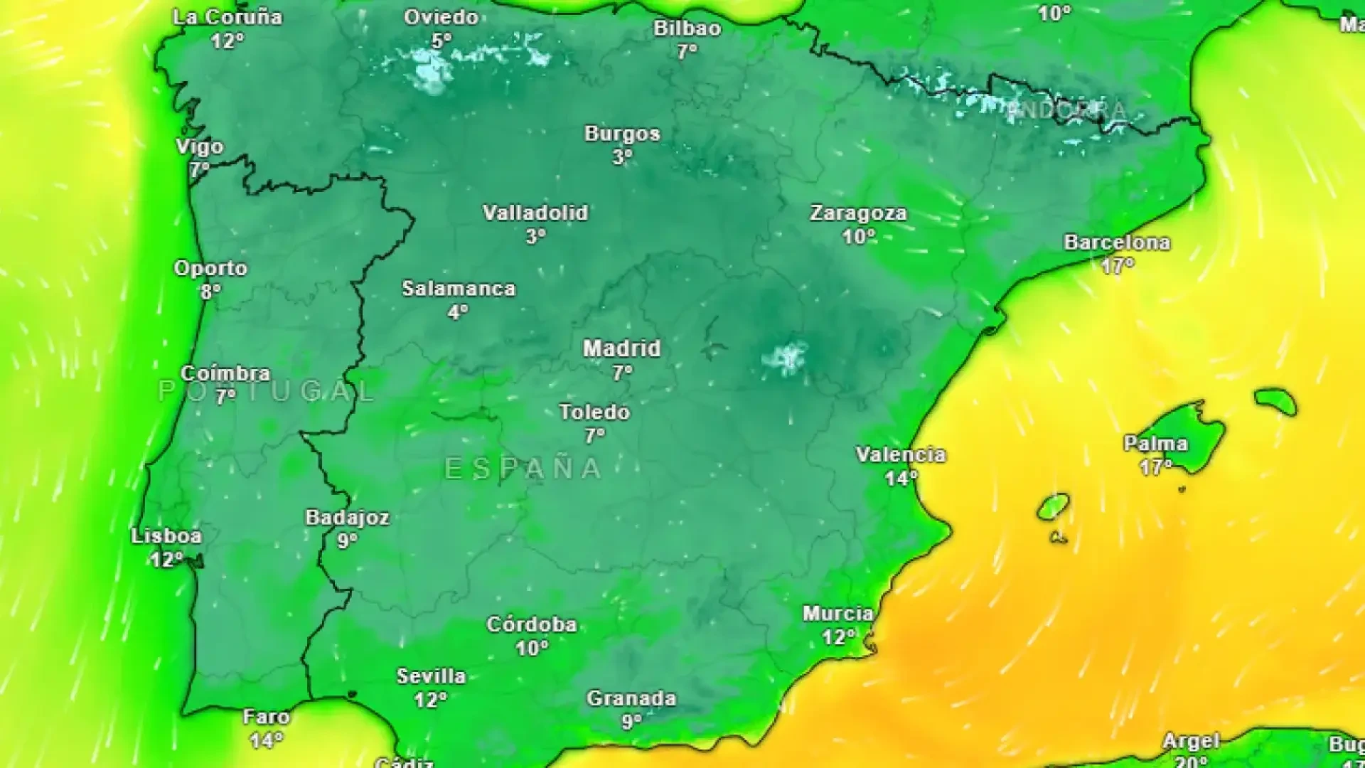 Llega una masa de aire polar que bajará las temperaturas en las próximas horas: las zonas que más lo notarán